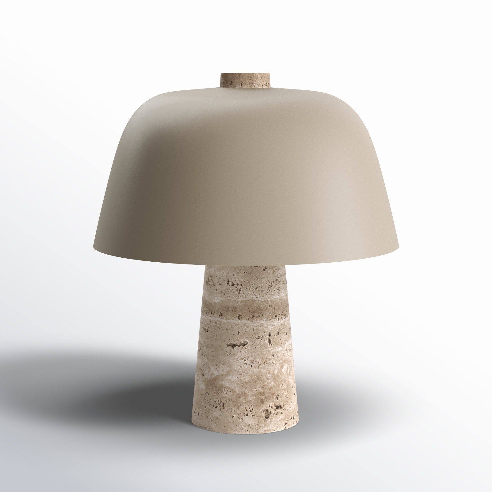 Accent Table Lamp, Beige, 13.1" H x 11.4" W x 11.4" D