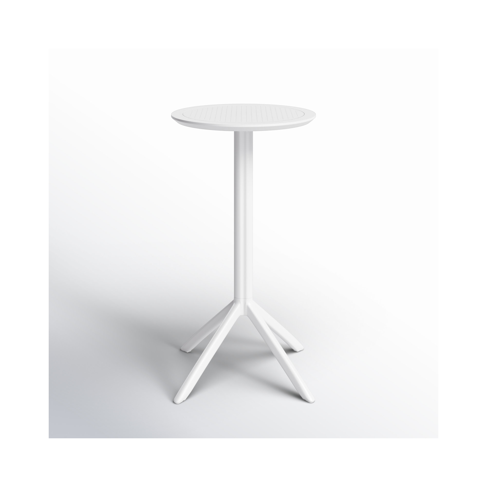 Plastic/Resin 2 - Person Round Table, White, 42.5'' H x 23.6'' W x 23.6'' L
