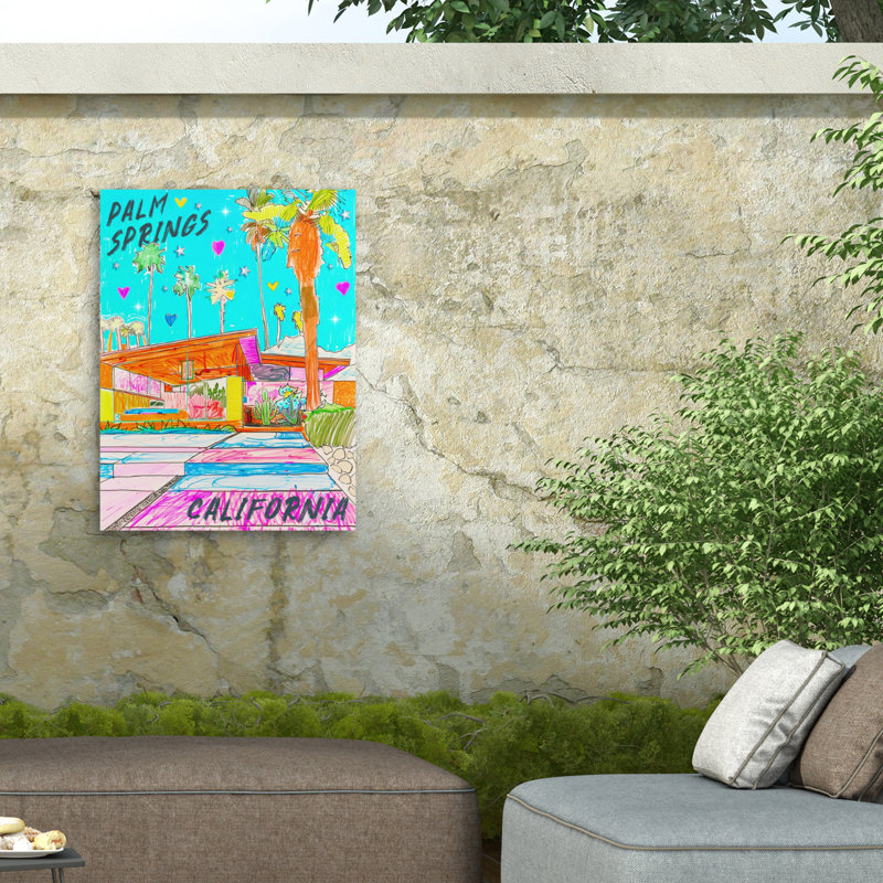 Toile pour l'extérieur Jess Stempel Palm Springs Crayon, H 14 po x l 19 po