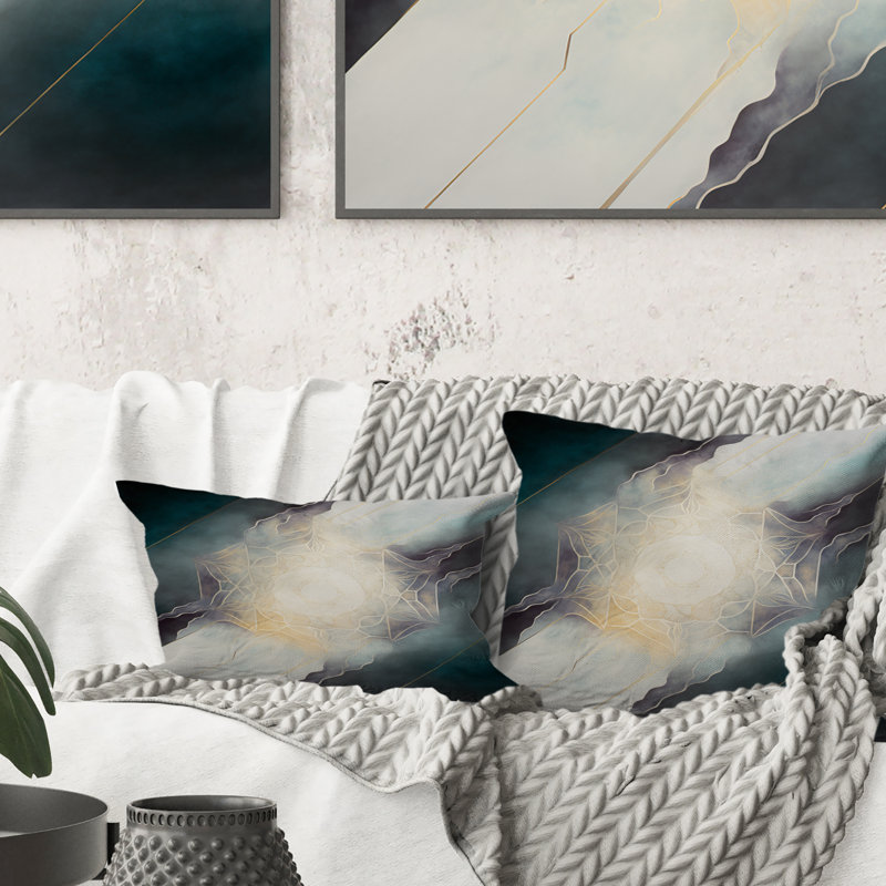 Ancient Sacred Retro Designs III - Abstract Geometric Printed Throw Pillow
