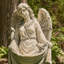 Ange tenant une statue de jardin en magnésium-2049441414