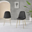 Alezzo Modern High Gloss Extendable Dining Table Set with 8 Luxury Faux Leather Dining Chairs-86714336