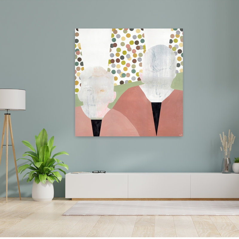 Twins, art contemporain abstrait, H 48 po x l 48 po