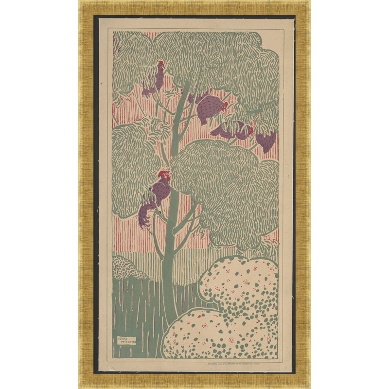 Dans les arbres - Cadre flottant sur papier