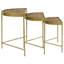 Ensemble de 3 tables basses gigognes Demilune