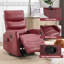 Fauteuil inclinable manuel à massage thermique avec chaise berçante et pivotante en tissu chauffant pour le salon-396441409