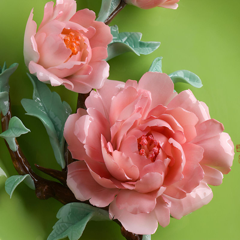 Plaque d'art en porcelaine Prosperous Blossoms