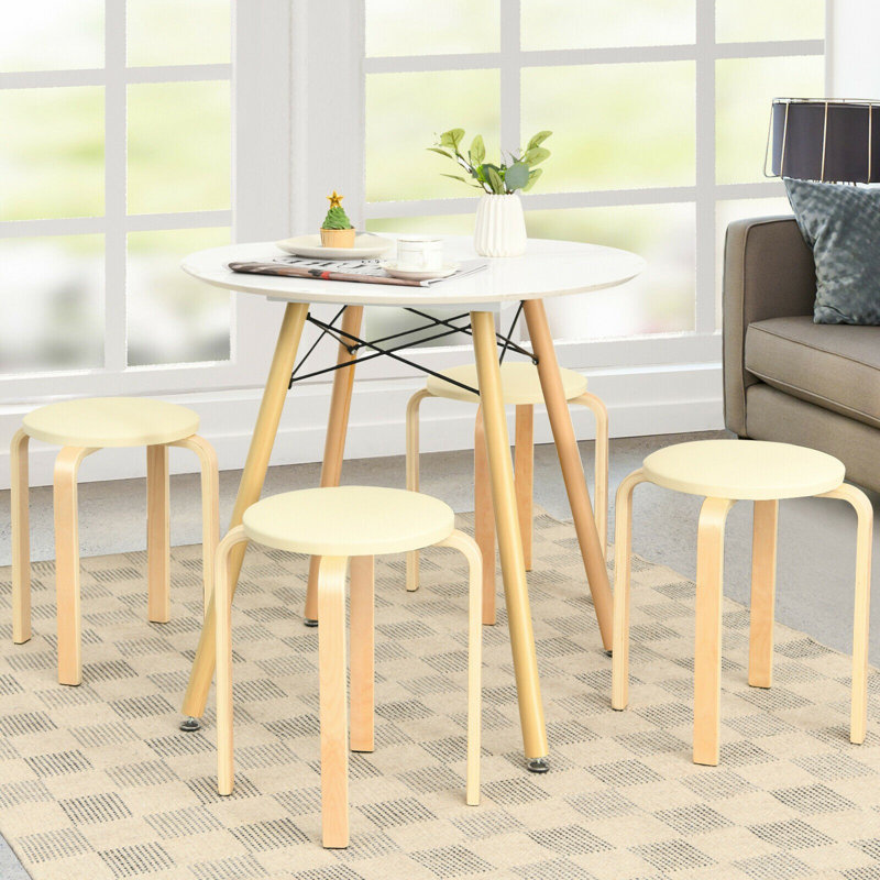 Chaise d'appoint empilable en beige