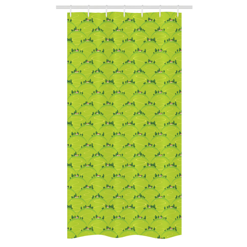 Lyncourt Geometric Shower Curtain with Hooks Included, 36" W x 72" L