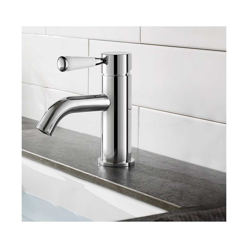 Kingston Brass Paris Single-Handle 1-Hole Deck Mount Bathroom Faucet with Push Pop-Up, Polished Chrome