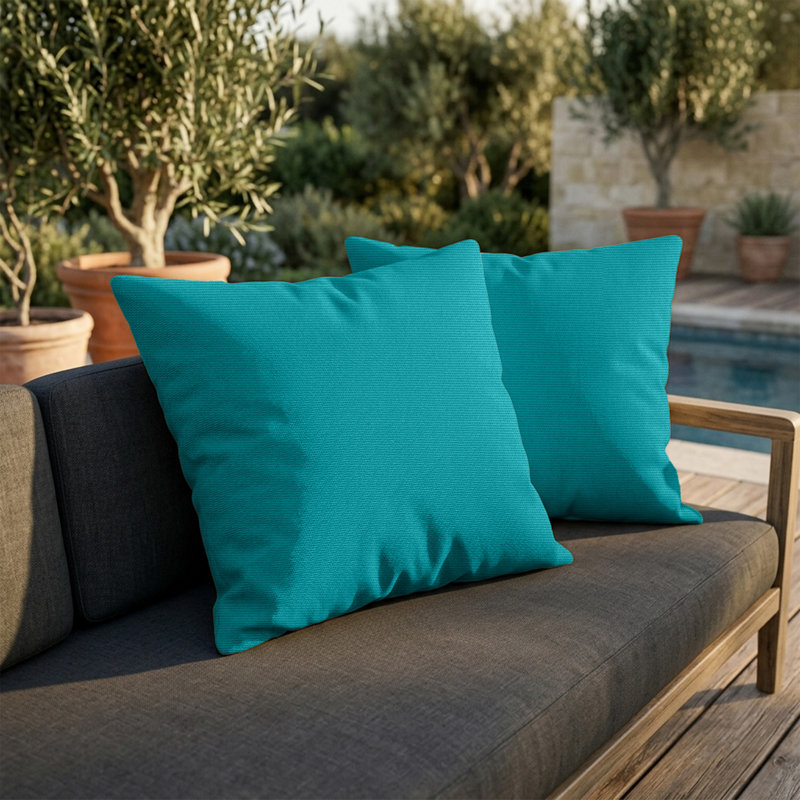 Housse de coussin d'extérieur carrée Sunbrella, H 20 po x l 20 po, Aruba