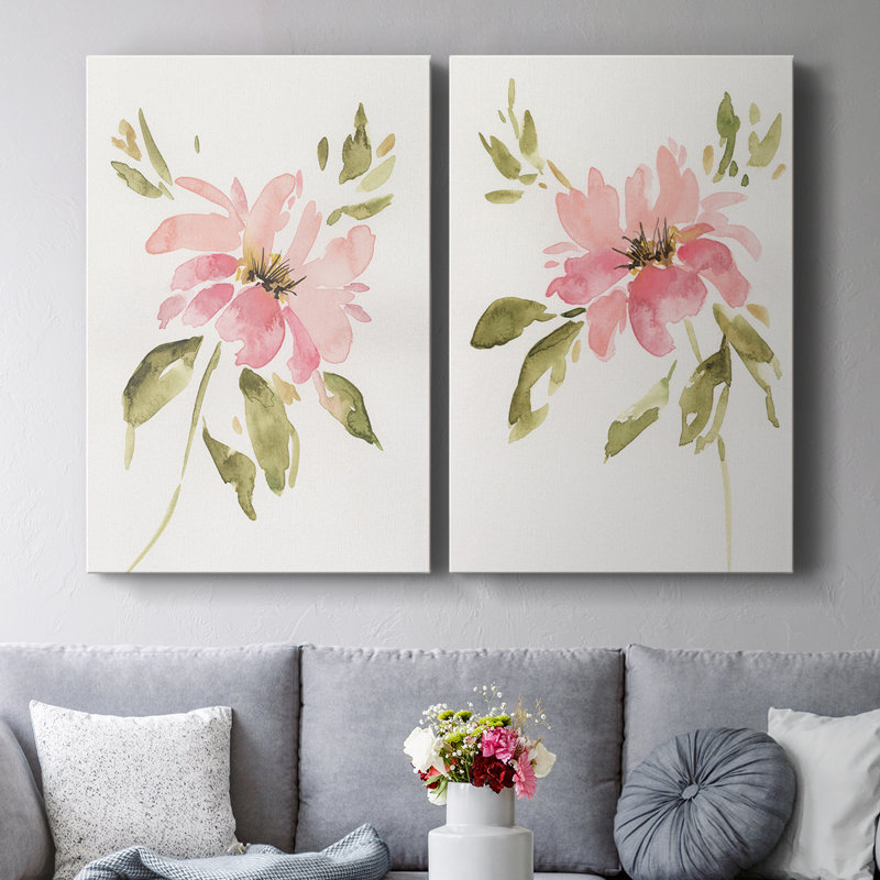 Une toile rose tendue I-Premium Gallery - prête à être accrochée, H 18 po x l 12 po
