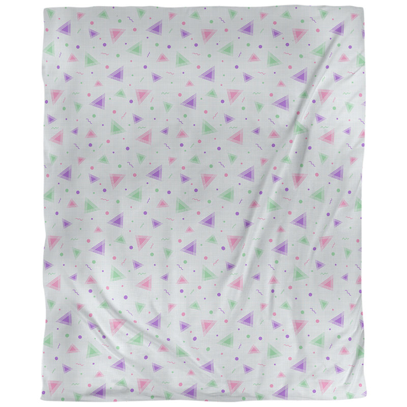 Housse de couette Katelyn Elizabeth, Housse de couette pour très grand lit, Polyester brossé, Mauve/rose/vert