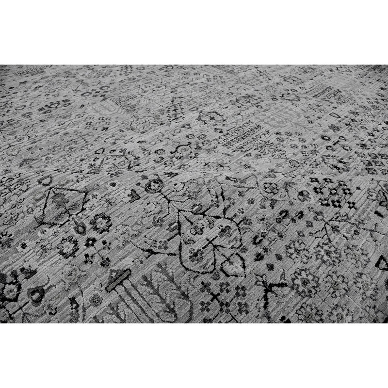 Elegant Hand Woven Silk and Wool Area Rug, Rectangle 2' x 3'