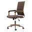 Chaise de bureau pivotante espresso et bronze