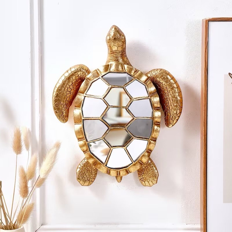 Miroir d'appoint mural miroir miroitant Safari Glam