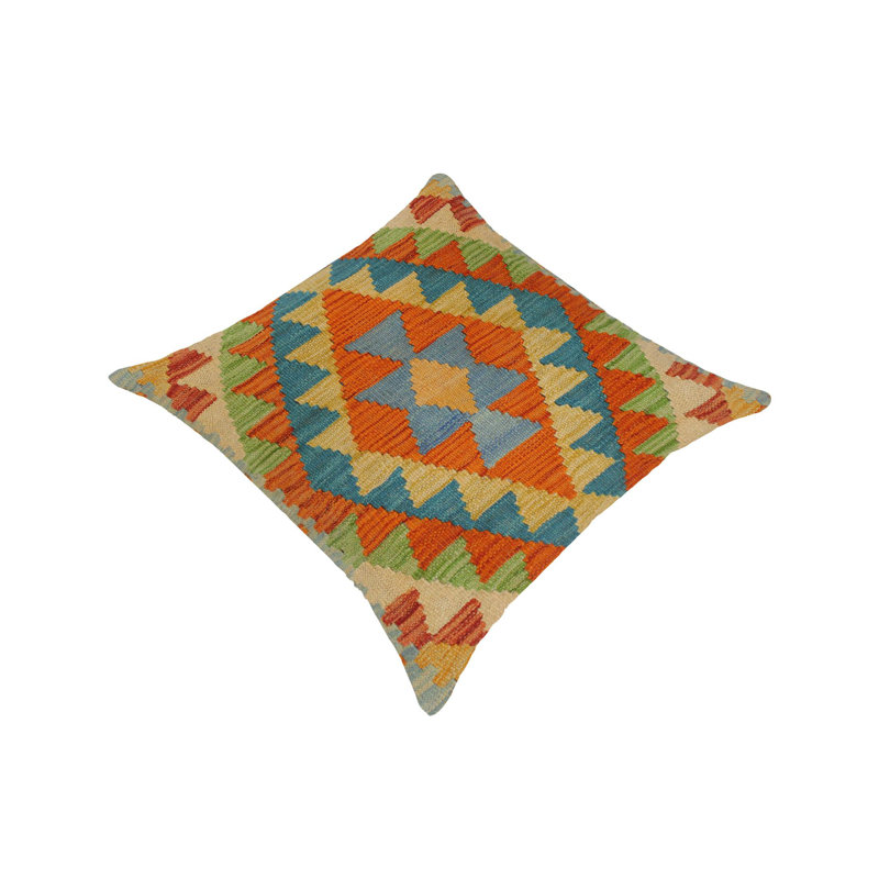 Hand-Woven Square Wool Pillow Cover & Insert