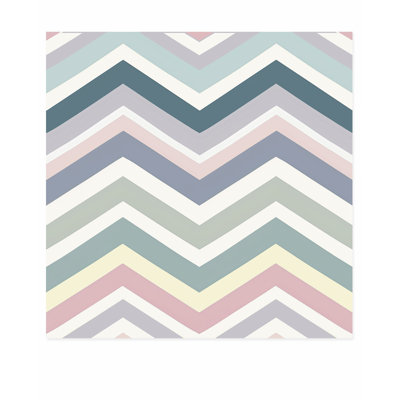 Abstrait rétro des années 70, motif de chevrons hippie II, reproduction d'art non encadrée