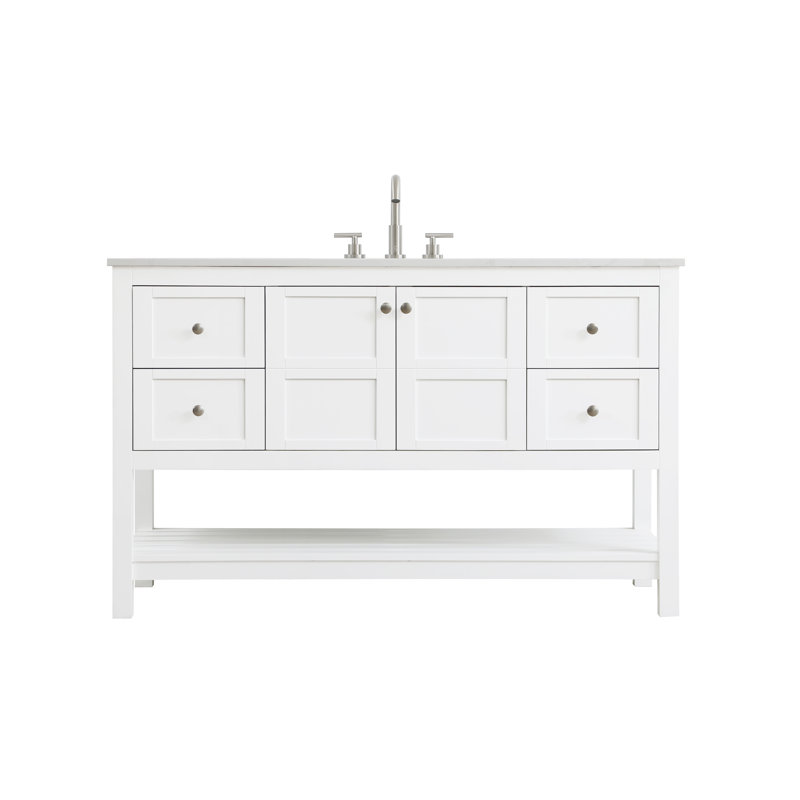 54 inch Single Bathroom Vanity, White