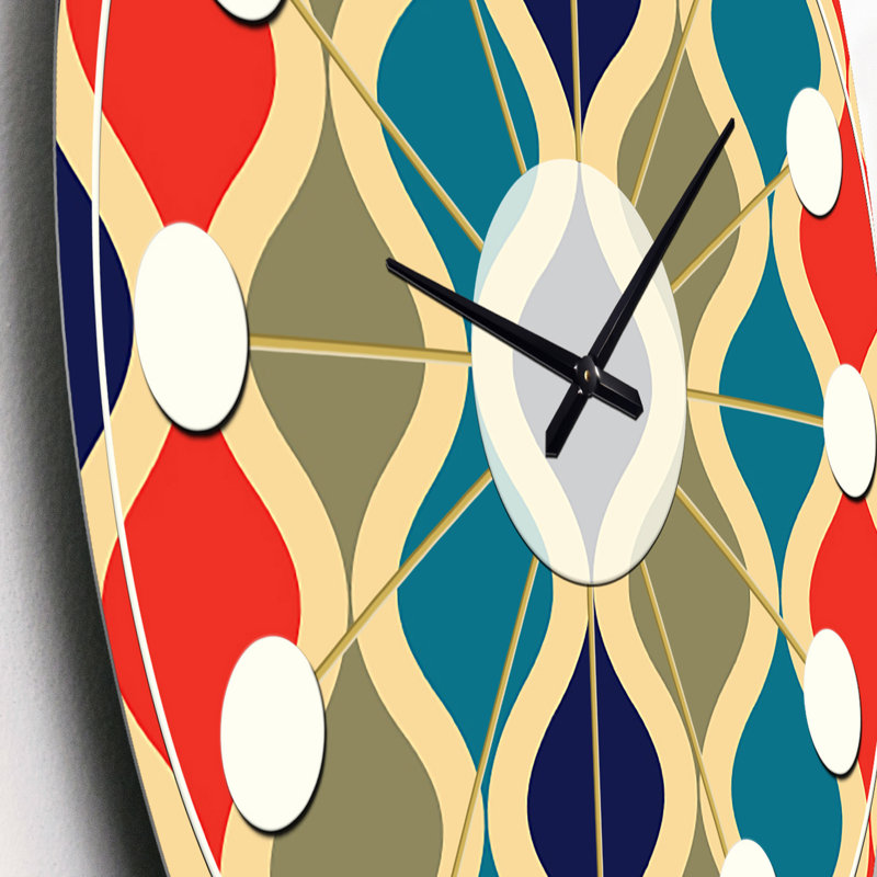 Horloge murale rétro de conception rétro VI - Mid-Century, Petit