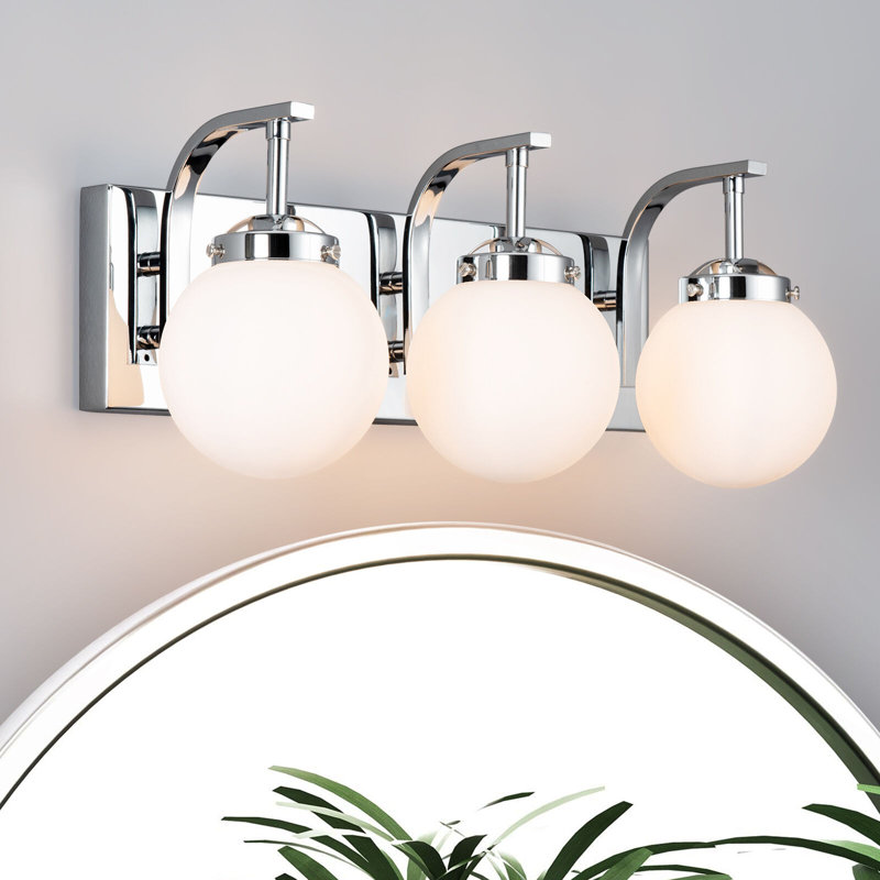 Applique murale moderne pour salle de bain, Chrome
