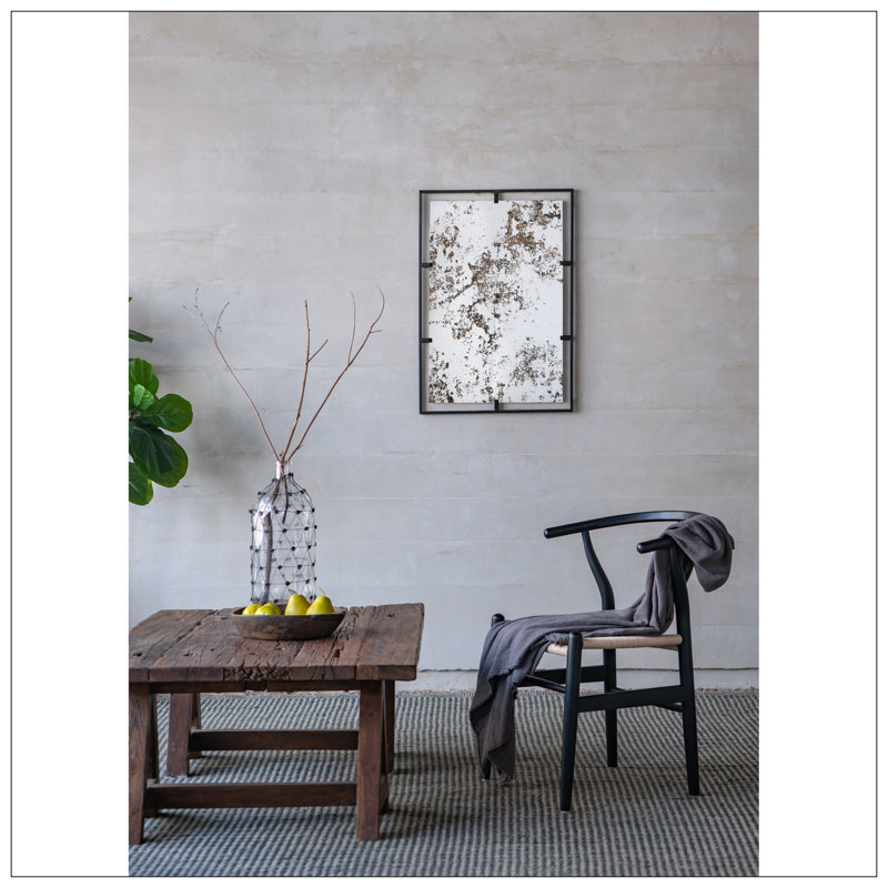 Miroir de décoration murale industriel antique avec cadre en métal