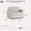 Fauteuil-lit convertible Serta Durango de 46 po de large, taille simple, bouclé-128726330