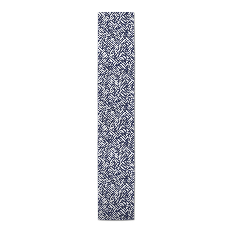 Chemin de table Cordairo, 90 po x 16 po, Bleu marine