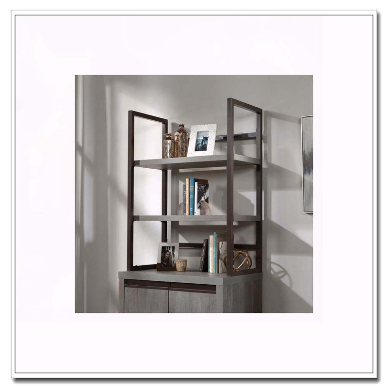Library Hutch, Brown Finish