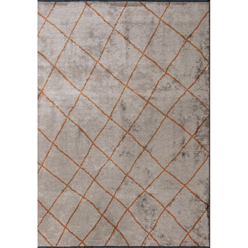 Rawling Geometric Hand Loom Indoor / Outdoor Area Rug, Rectangle 7'10.5" x 9'10.1"