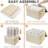 Stemware Storage Container For Moving, Hard Shell, Stackable Wine Glass Storage Box With Dividers & Handles, Crystal Glassware, Beige