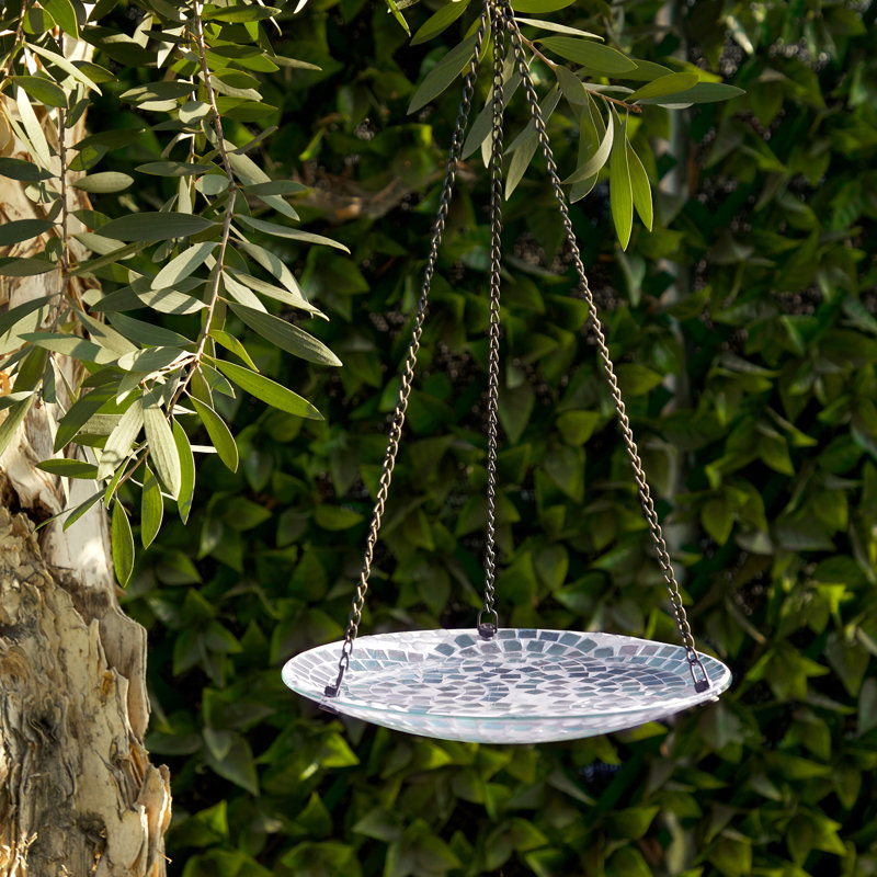 Aliyah-Lilly Glass Mosaic Birdbath