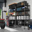 Étagères industrielles en métal d'une capacité de 3300 lb, étagères de garage robustes à 5 niveaux pour montage commercial, sous-sol, garde-manger, entrepôt, école, noir P 23,6 po x l 53,2 po x H 73,6 po