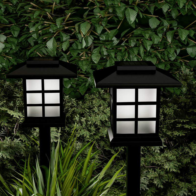 Solar Matte Black Solar Powered Integrated LED Pathway Light Pack