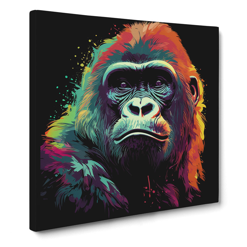 Gorilla Graphic Art - Wrapped Canvas
