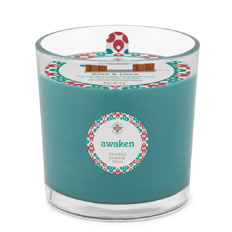 Awaken Basil & Lime Scented Jar Candle
