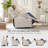  Dual Motor Lay Flat Power Lift Recliner Chair for Elderly, Chenille Fabric Electric Lift Chairs for Adults, 400lbs Heavy Duty Power Recliner with Heat Massage Charging Ports, Chenille White-129176067-129176069
