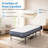 75" Foldable Guest Bed with Headboard & Memory Foam – 300LBS, 5" Mattress, Rolls for Storage