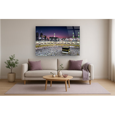 Kaaba Frameless Tempered Glass Wall Art - 40" x 60"