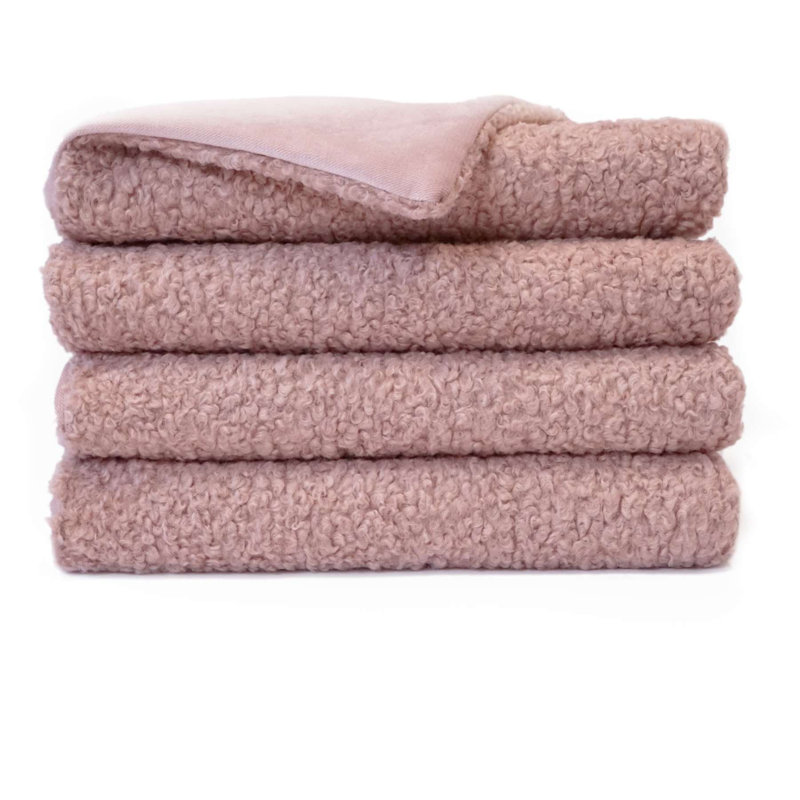 Poodle Throw Blanket, Blush