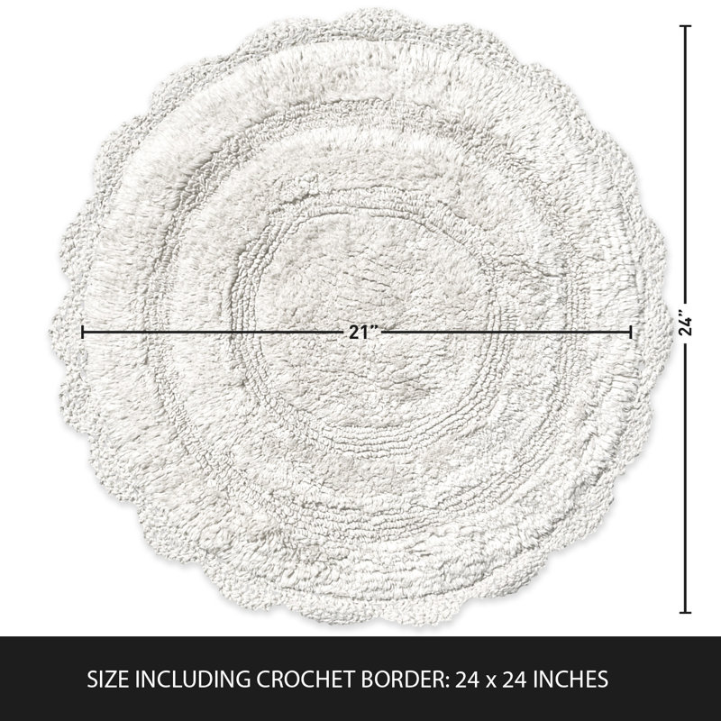 Casanova Non-Slip, White, 24" L x 24" W