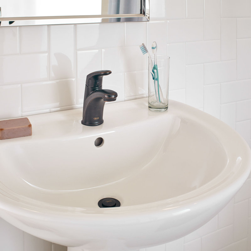 Colony Pro Single-Hole Bathroom Faucet with Drain Assembly, Legacy Bronze, With 50/50 Drain