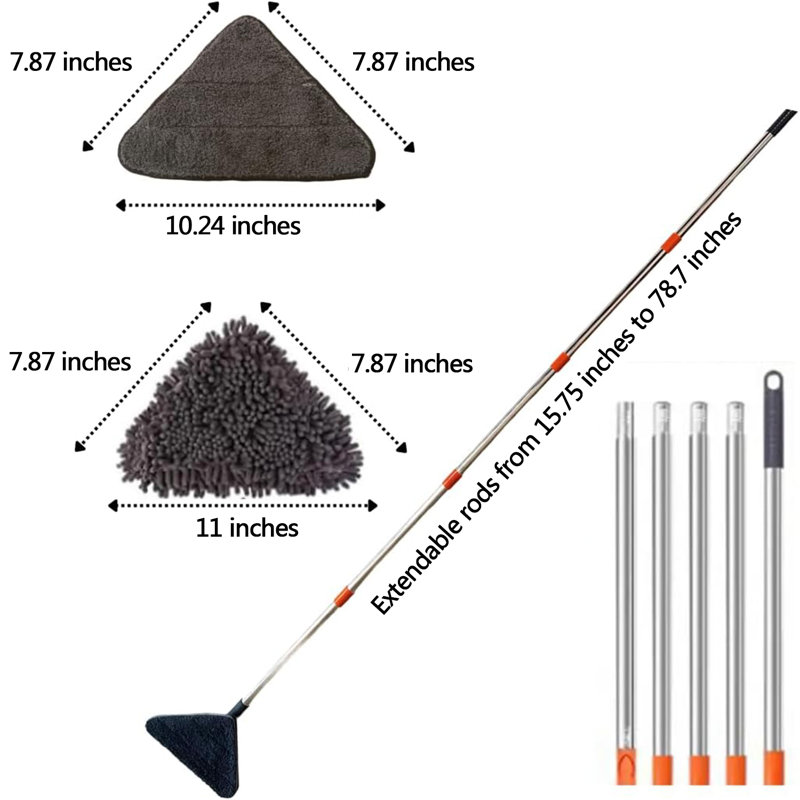 Cleaner Mop With Long Handle Cleaning Tool With 6 Replacement Pads