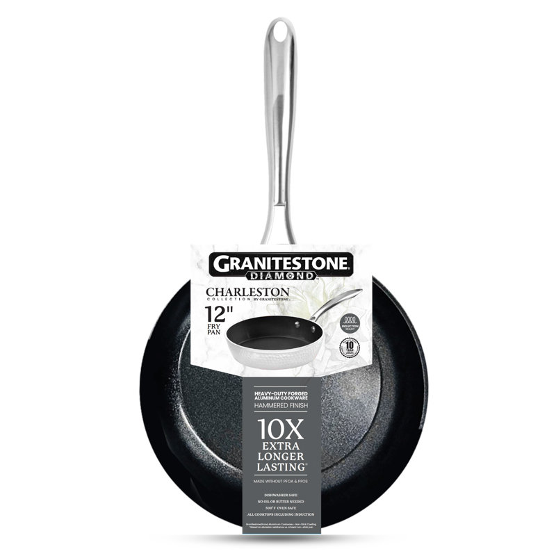 Poêle à frire antiadhésive en aluminium martelé de 12 po Granitestone Charleston