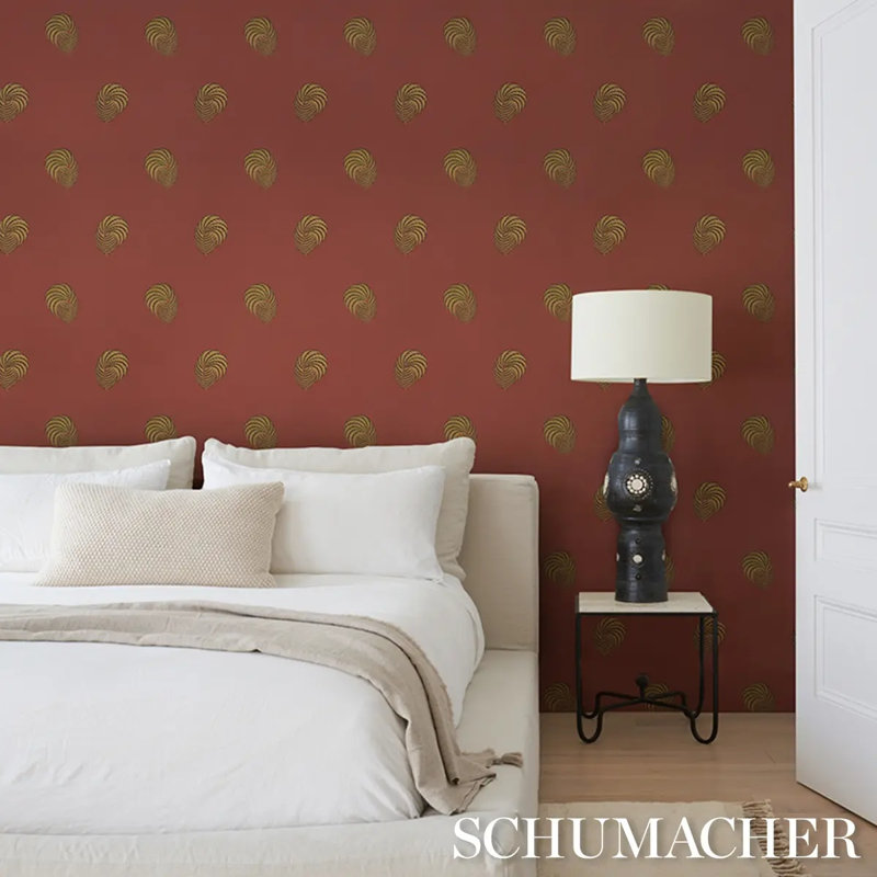 Royal Plume Wallpaper Roll, Orange