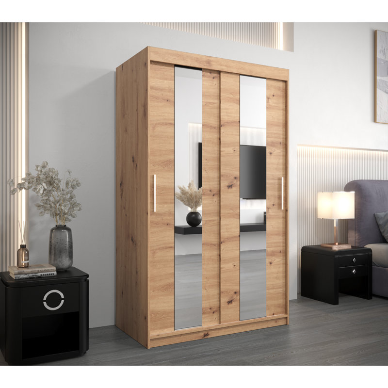 Aarnout 2 Door Manufactured Wood Wardrobe, Artisan Oak