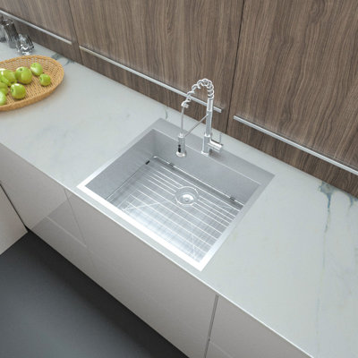 25'' L Drop-In Single Bowl Stainless Steel Kitchen Sink