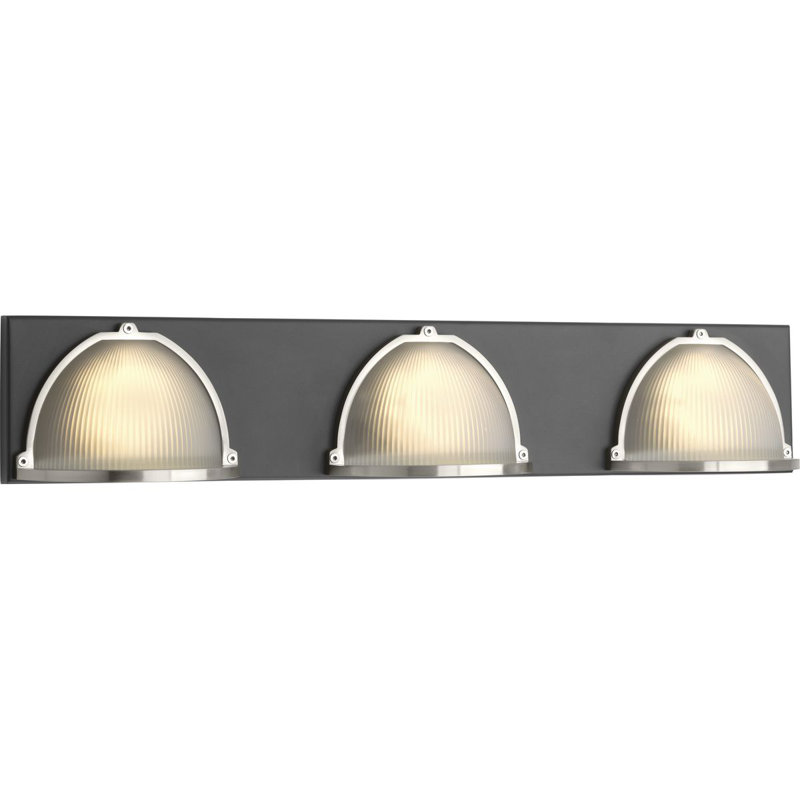 Barre d’éclairage de salle de bain 3 lumières à intensité réglable Vanderpool, Blanc, Graphite