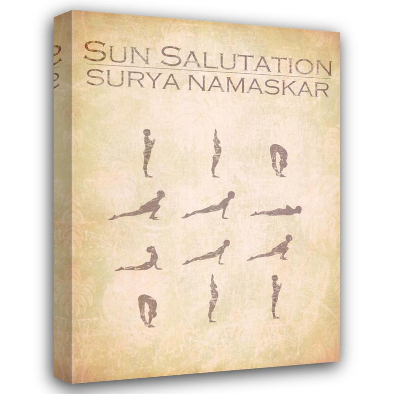 Sun Salutation Chart, 18" H x 13" W
