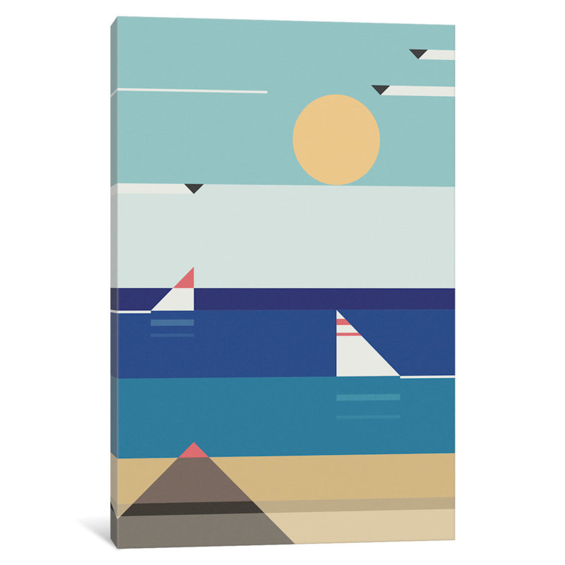 «Quiet Sea», art sur toile, H 12 po x l 8 po x P 0,75 po, Toile tendue
